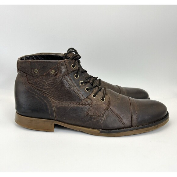 Bull Boxer Other - Bull Boxer Brosus Ankle Boots Mens 13 Brown Leather Lace Up Cap Toe Distressed